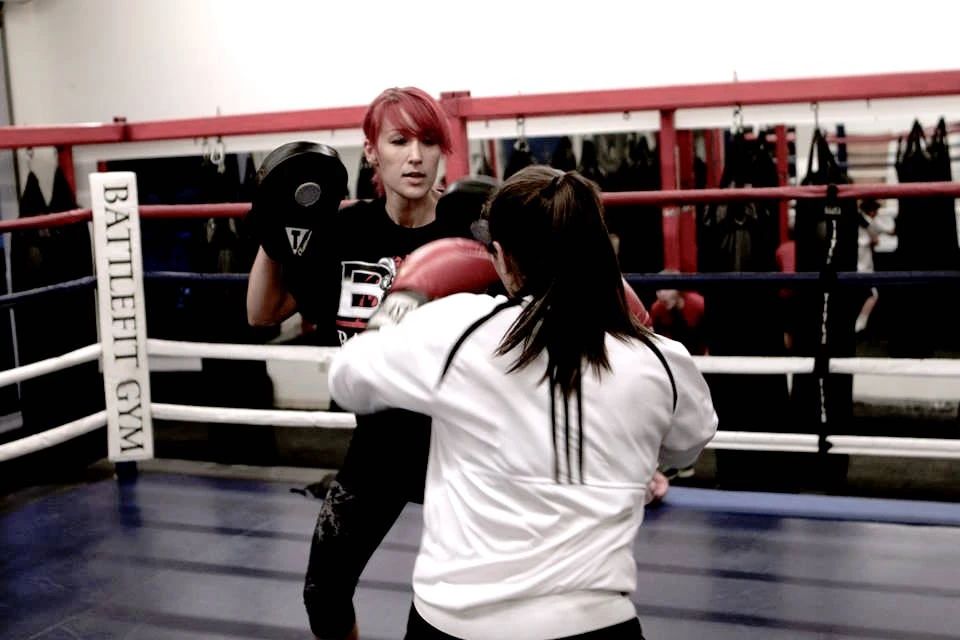 Boxing training in Battlefit's ring